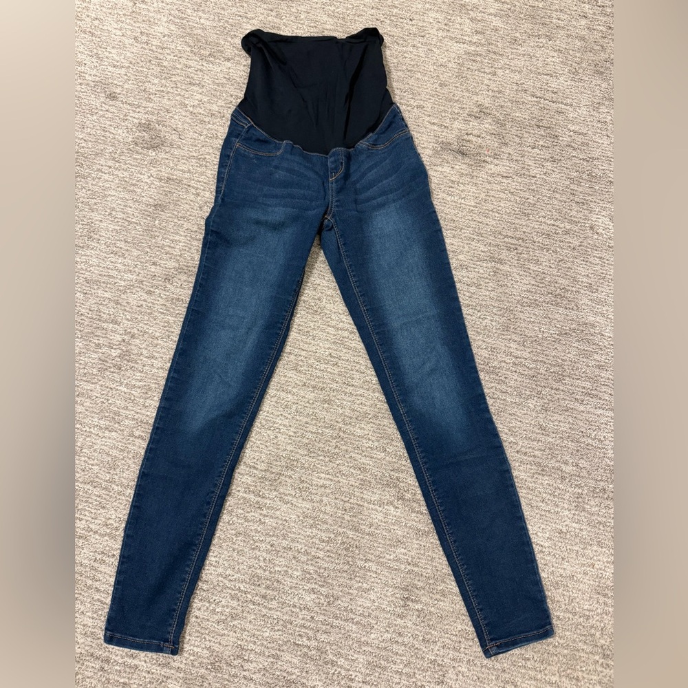Women's Blue Maternity Jeggings